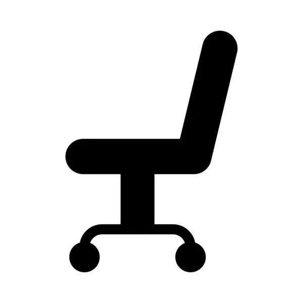 Asiento Vector Glifo Plano Icono — Archivo Imágenes Vectoriales