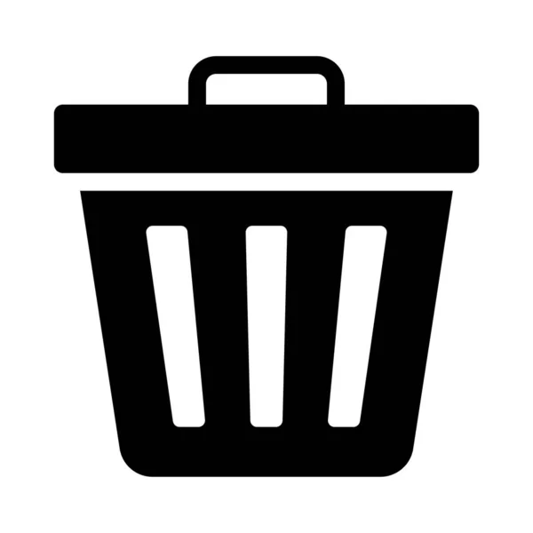 Trash Vector Glyph Flat Icon — Stock Vector