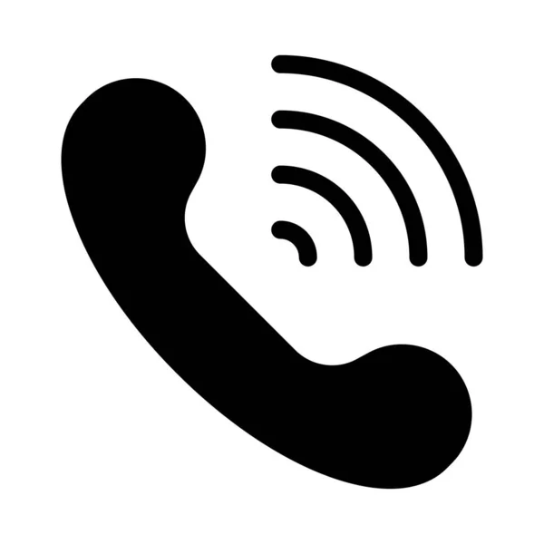 Telefoon Vector Glyph Platte Pictogram — Stockvector