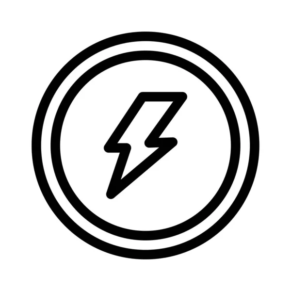 Energie Vector Dunne Lijn Pictogram — Stockvector