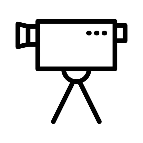 Kamera Vektor Thin Line Symbol — Stockvektor