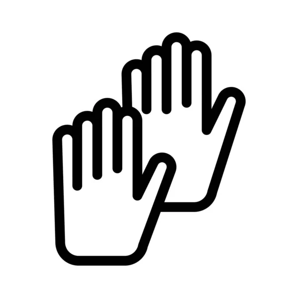 Hand Vector Dunne Lijn Pictogram — Stockvector