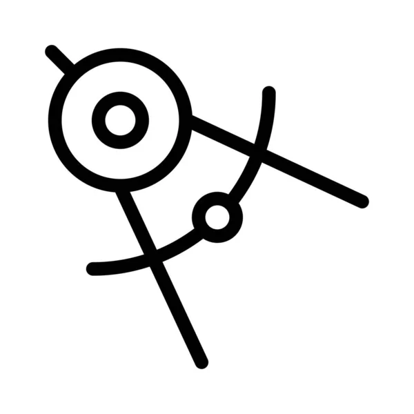 Winkelvektor Dünne Linie Symbol — Stockvektor
