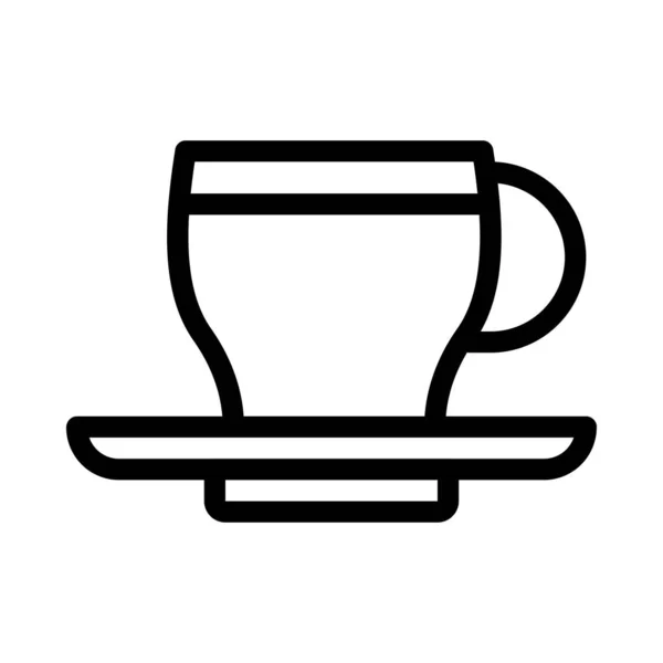 Vector Café Icono Línea Delgada — Vector de stock