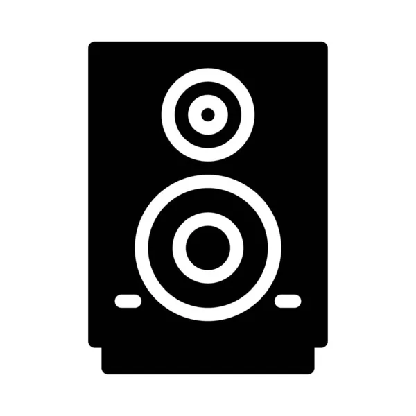 Speaker Vector Glyph Flat Icon — Stock Vector