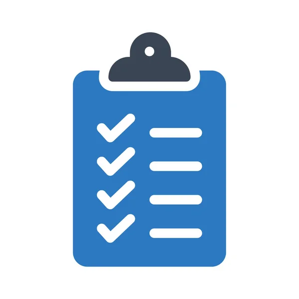 Kontrol listesi vektör renk simgesi 