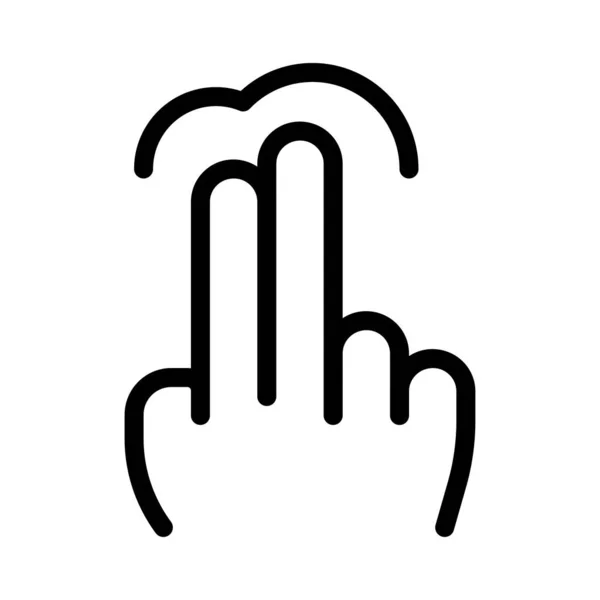 Fingervektor Thin Line Symbol — Stockvektor