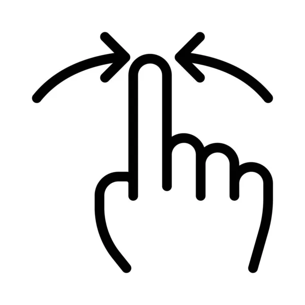 Finger Vector Thin Line Icon — Stock Vector