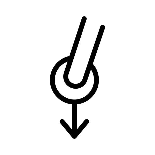Swipe Vector Thin Line Icon — Stock Vector