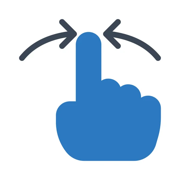 Finger Vektor Glyphen Farbsymbol — Stockvektor