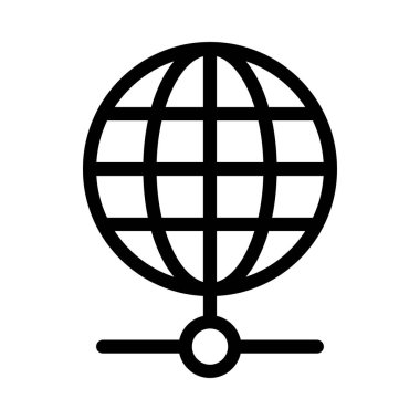 tarayıcı vektörü ince çizgi simgesi 