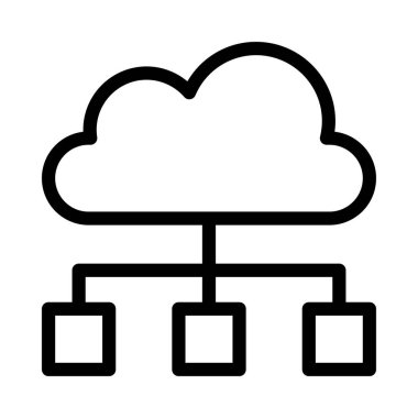 ağ vektörü ince çizgi simgesi 