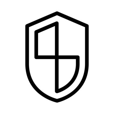 Koruma vektörü ince çizgi simgesi 