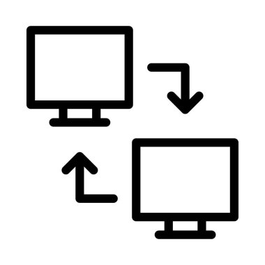 vektör ince çizgi simgesini transfer et 