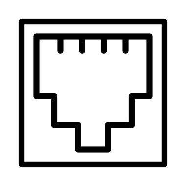 port vektörü ince çizgi simgesi 