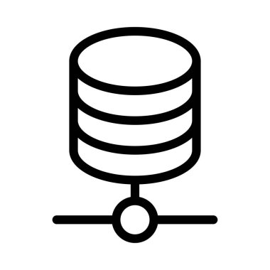 sunucu vektörü ince çizgi simgesi 