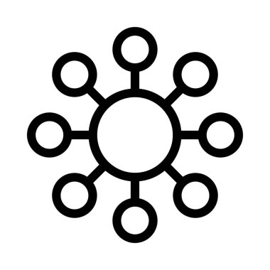 bağlantı vektörü ince çizgi simgesi 