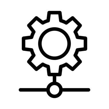 ağ vektörü ince çizgi simgesi 