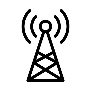 Sinyal vektörü ince çizgi simgesi 