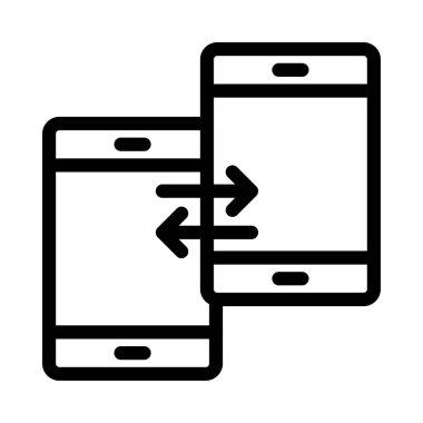 vektör ince çizgi simgesini transfer et 