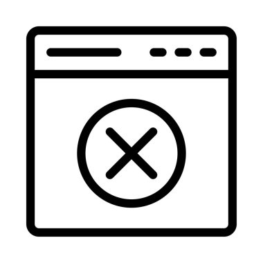 vektör ince çizgi simgesini sil 