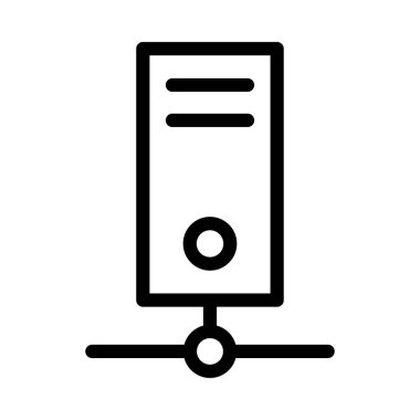 bilgisayar vektörü ince çizgi simgesi 