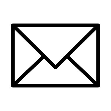 e-posta vektörü ince satır simgesi 