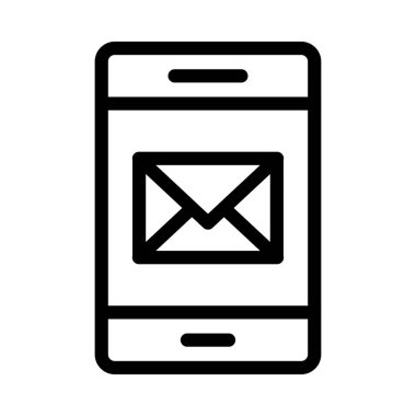 mesaj vektörü ince çizgi simgesi 