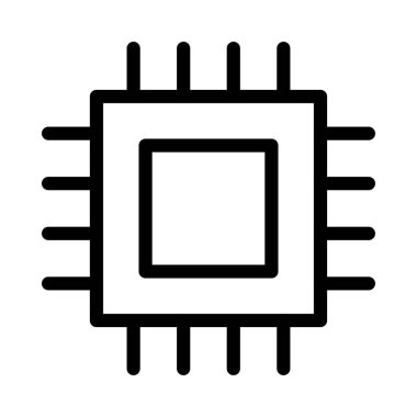 çip vektörü ince çizgi simgesi 
