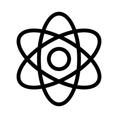 atom vektörü ince çizgi simgesi 