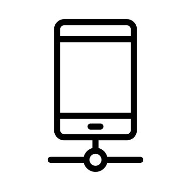 ağ vektörü ince çizgi simgesi 