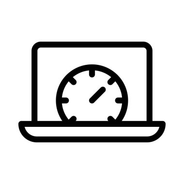 internet vektörü ince çizgi simgesi 