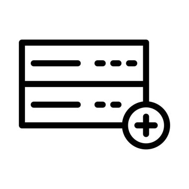 veritabanı vektörü ince çizgi simgesi 