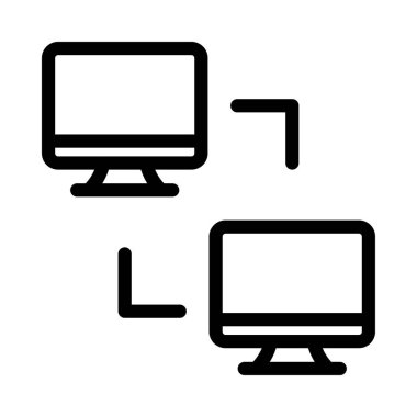 vektör ince çizgi simgesini transfer et 