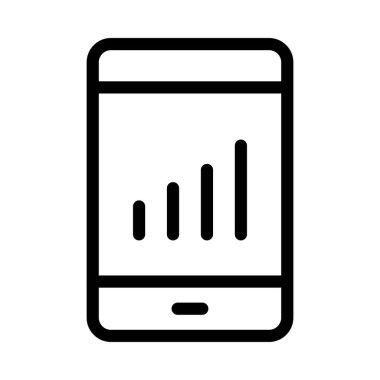 mobil vektör ince çizgi simgesi 