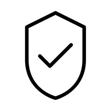 kalkan vektörü ince çizgi simgesi 