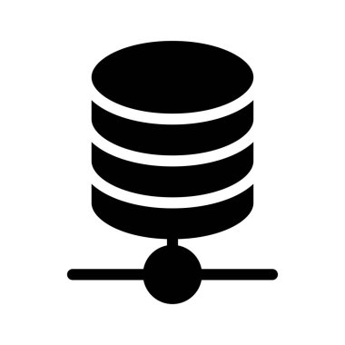 sunucu vektörü düz simgesi 