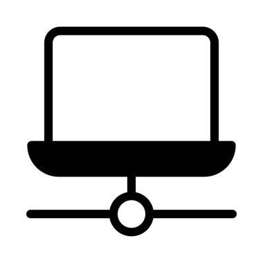 bilgisayar vektörü simgesi düz simgesi 