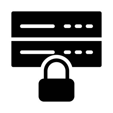 veritabanı vektör düz simgesi 