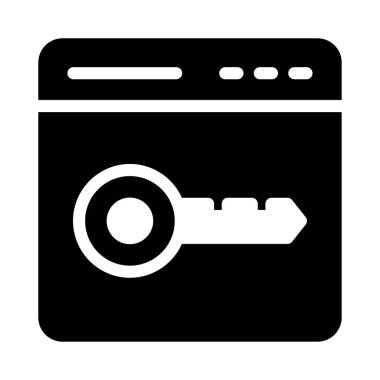 vektör düz simgesini kilitle 