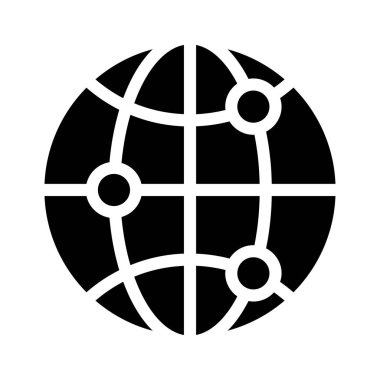 ağ vektörü düz simgesi 