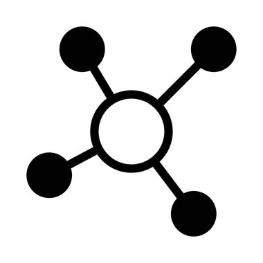 bağlantı vektörü glyph düz simgesi 