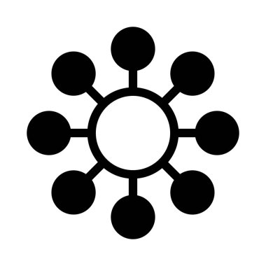 bağlantı vektörü glyph düz simgesi 