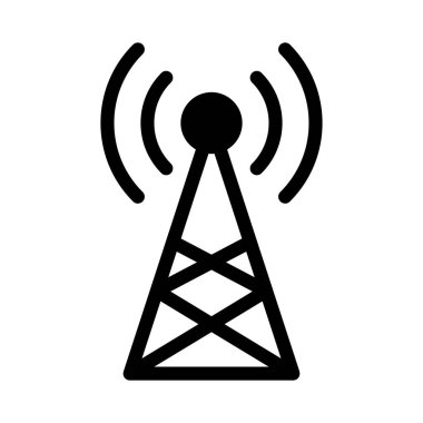 Sinyal vektörü düz simgesi 