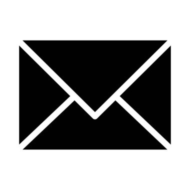 e-posta vektörü düz simgesi 