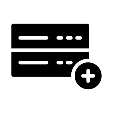 veritabanı vektör düz simgesi 