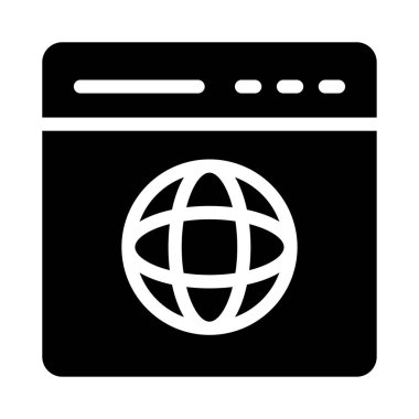 İnternet vektör simgesi düz simgesi 