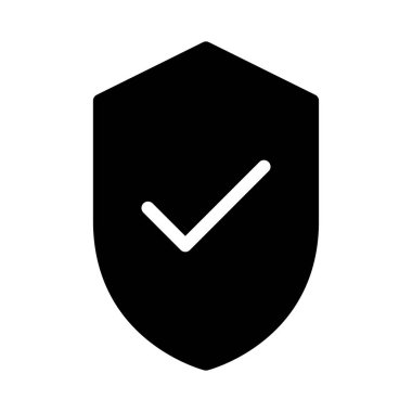 Kalkan vektörü düz simgesi 