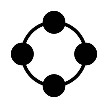 bağlantı vektörü glyph düz simgesi 