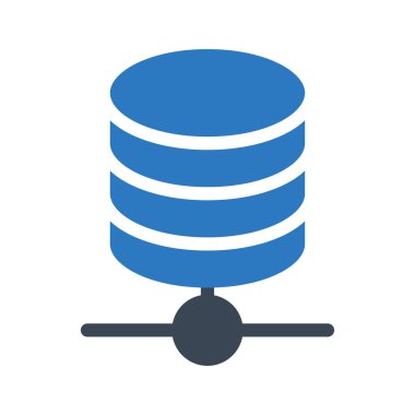 sunucu vektör renk simgesi 